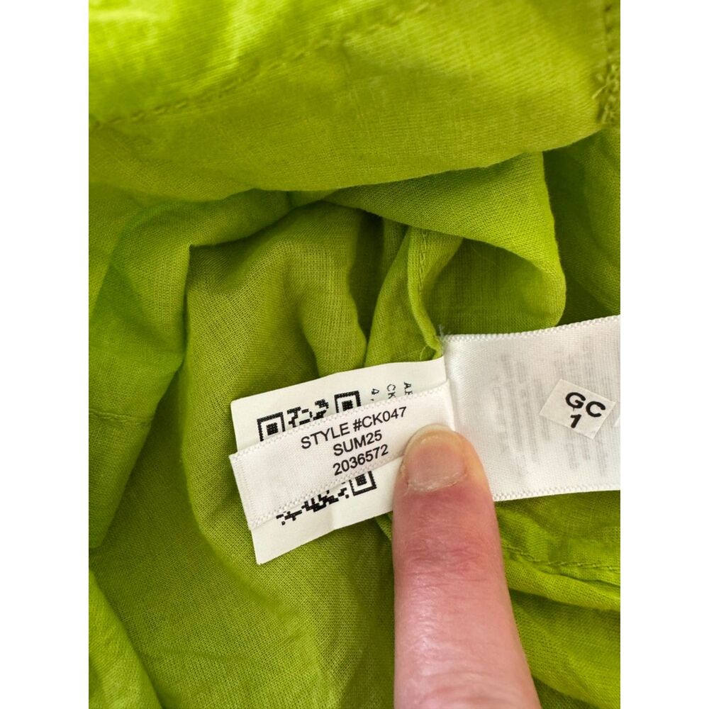 J.Crew Lime Green Garcon Classic Fit 100% Cotton Button Down Shirt Size 4 Summer - Picture 12 of 15